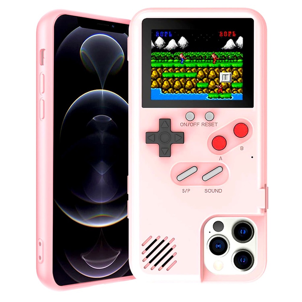 Light pink game boy phone case suitable for an iPhone 11